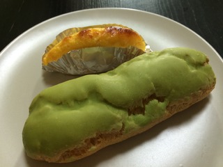 matcha eclair and sweet potato.JPG