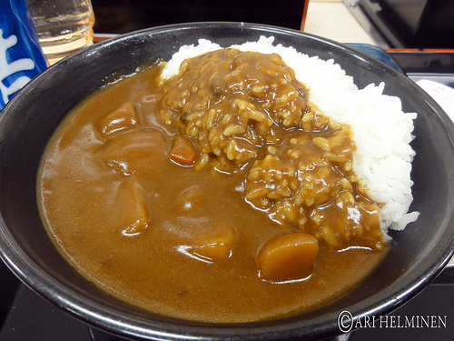 Japanese curry with rice at Yoshinoya by Ari Helminen, on Flickr