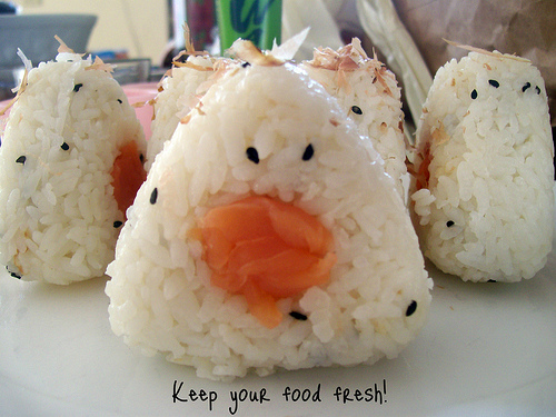Smoked Salmon Onigiri by Indie Bands With a Mission, on Flickr