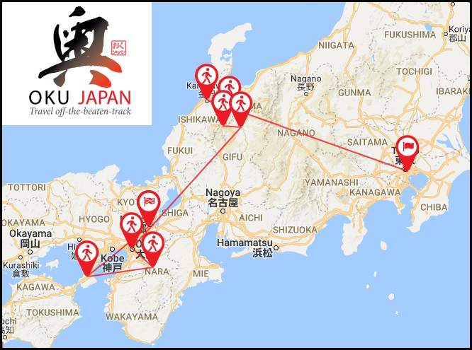 10 Questions With Oku Japan Tours Travel map
