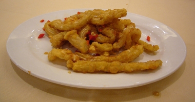 Fried sea cucumber by Kent Wang