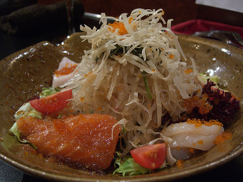 Daikon Salad with Sashimi - Horoki by avlxyz, on Flickr