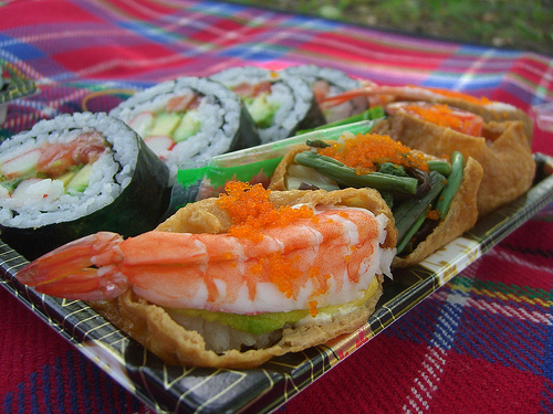 Prawn Inari - Big Roll and Deluxe Inari by avlxyz, on Flickr